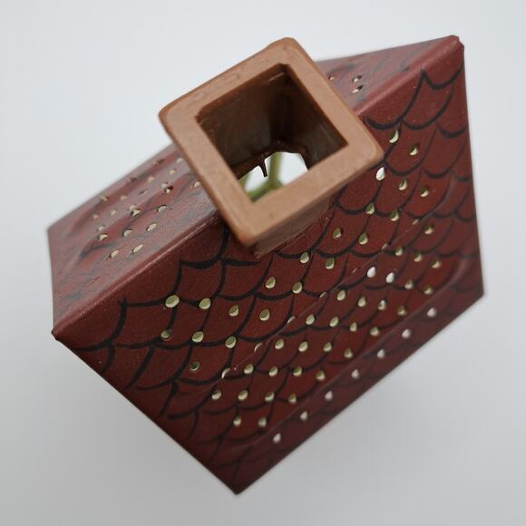 NEW Lenox Winter Greetings Metal Birdhouse Tea Light Candle Holder Cardinal Bird - Picture 11 of 11